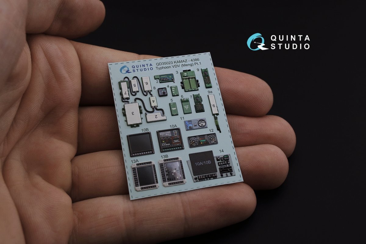 Intérieur imprimé en 3D et coloré sur papier décalcomanie Quinta Studio QD35023 K-4386 Typhoon VDV (pour kit MENG) 1/35 – image 4