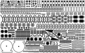 Pontos 23004F1 USS BB-61 Iowa 1944 Detail Up Set (Teak tone stained wooden deck) 1/200 – zdjęcie 11