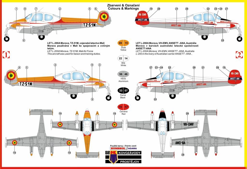 Kozavody Prostejov KPM0089 Let L-200A Morava 1/72 – Bild 2