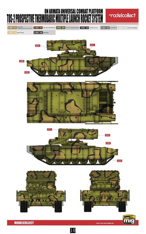 Modelcollect UA72127 TOS-2 Prospective Thermobaric MuLtlplelaunch Rocket System on Armata Universal Combat Platform 1/72 – Bild 4