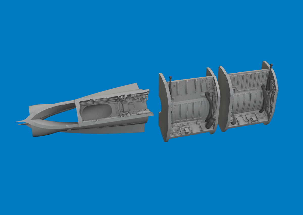 Eduard 6481172 MiG-21F wheel bays 3D PRINT for EDUARD 1/48