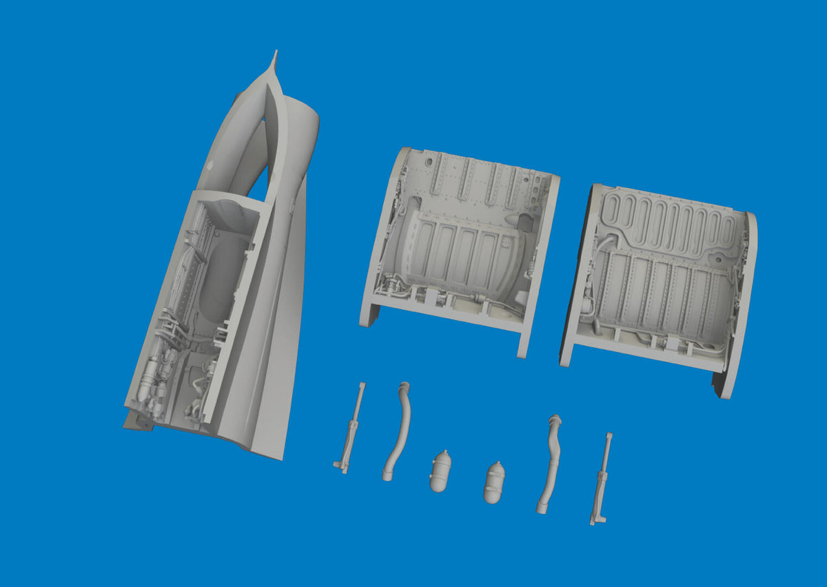 Eduard 6481172 MiG-21F wheel bays 3D PRINT for EDUARD 1/48 – immagine 2