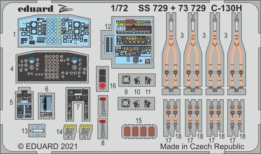 Eduard 73729 Intérieur C-130H pour Zvezda 1/72