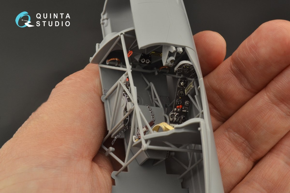 Quinta Studio QD32104 Fiat CR.42 3D-Printed &amp;amp; coloured Interior on decal paper (ICM) 1/32 – immagine 7
