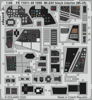 Eduard 491098 Mi-24 intérieur noir (Mi-35) 1/48 ZVEZDA