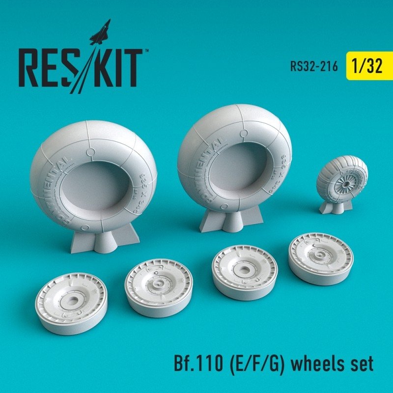 RESKIT RS32-0216 Jeu de roues Bf.110 (E/F/G) 1/32 
