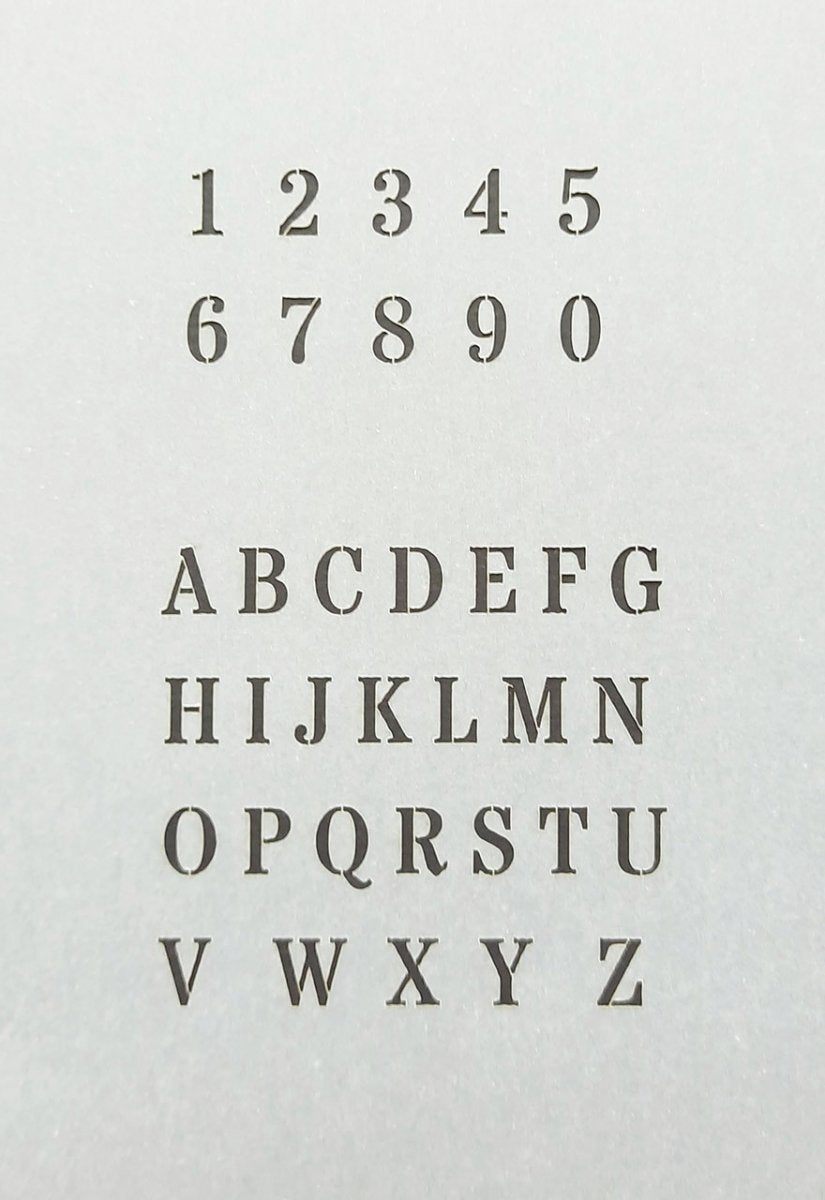 RT-Diorama 35604 Airbrush Stencil: Basic letters and numbers 1/35 – imagen 2