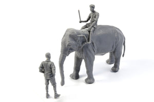 CMK F48345 WWII RAF Mechanic in India + Elephant with Mahout 1/48 – immagine 2
