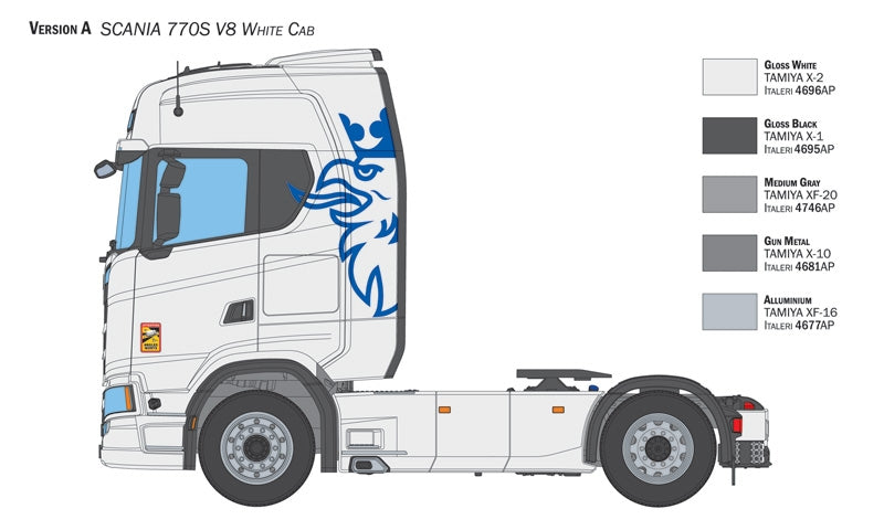 Italeri 3965 Scania 770 S V8 White Cab 1/24 – image 5