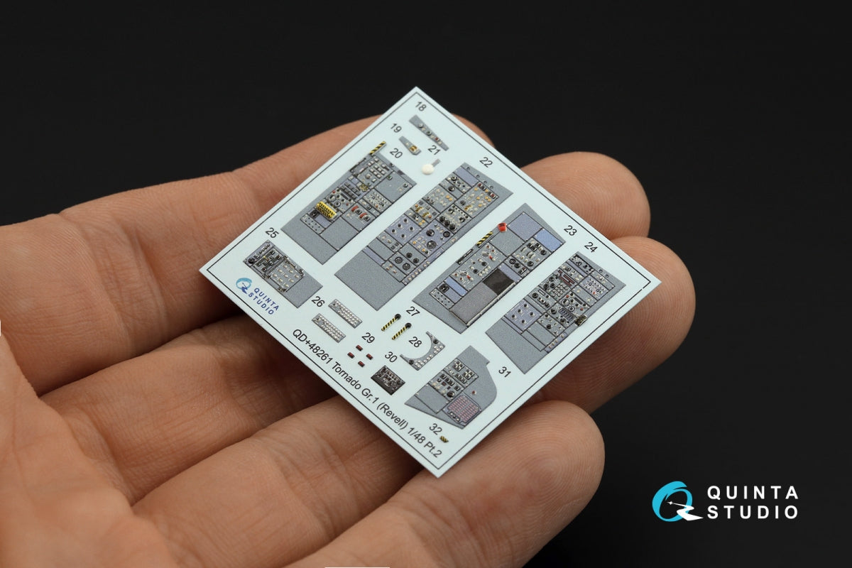 Quinta Studio QD+48261 Tornado GR.1 3D-Printed &amp;amp; coloured Interior on decal paper (Revell) (with 3D-printed resin parts) 1/48 – zdjęcie 8