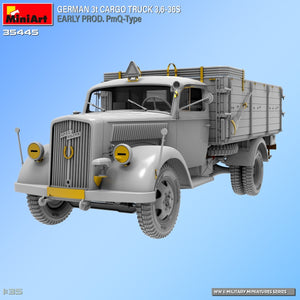 Miniart 35445 GERMAN 3t CARGO TRUCK 3,6-36S EARLY PROD. PmQ-Type 1/35 – immagine 3