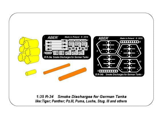Aber R-34 Smoke Discharges for German Tanks like Tiger I, Panther A/D, Panzer IIIL, Panzer IVG, Luchs, Puma 1/35 – Bild 9