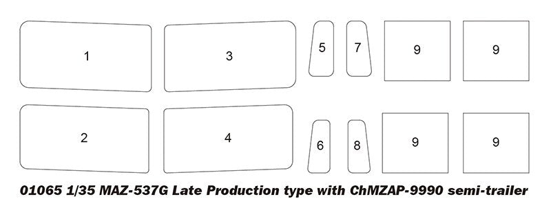 Trumpeter 01065 MAZ-537G Late Production type with ChMZAP-9990 semi-trailer 1/35 – immagine 5