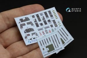 Quinta Studio QD48197 F-5F Tiger II 3D-Printed &amp;amp; coloured Interior on decal paper (for AFV Club ) 1/48 – Bild 9