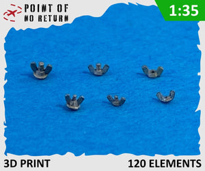 Point of no Return 3523022 Nakrętki motylkowe M14 i M16 / M14 and M16 wing nuts 1/35
