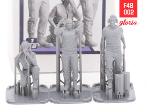 Gloria F48002 Ground Crew US Air Force vol.2 3D Printed Figures x 3 1/48 – immagine 4