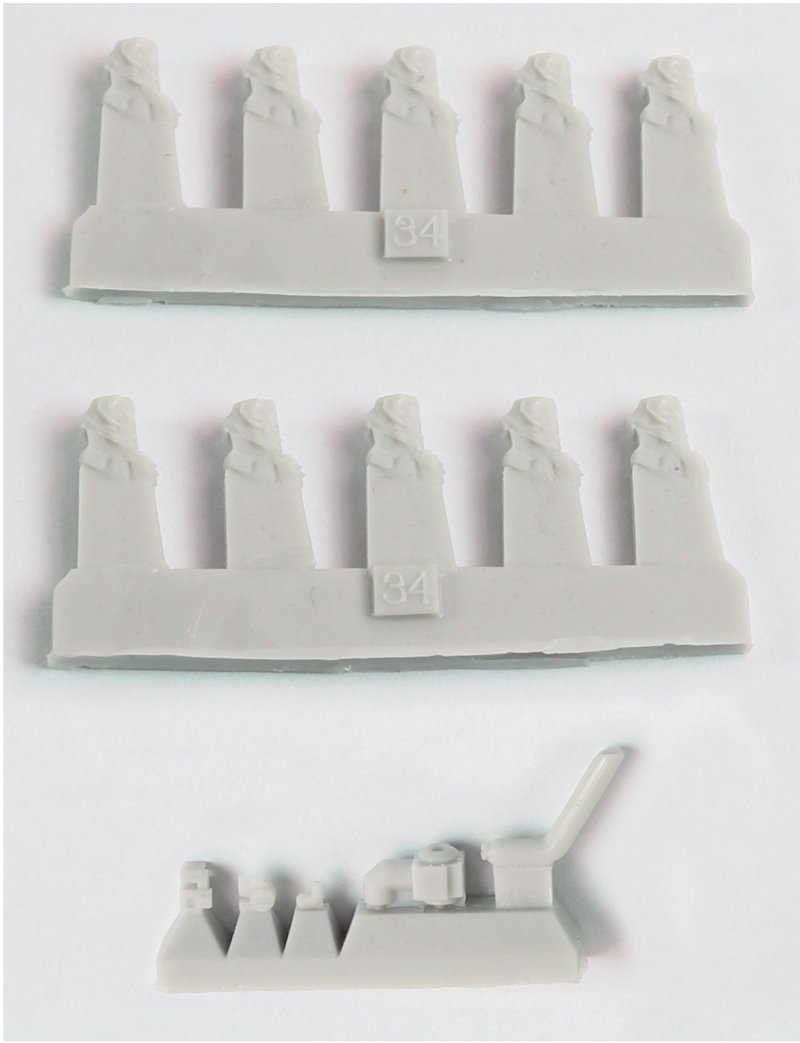 Pontos 35023FB USS BB-34 New York 1944 Kit de détails (avec pont bleu teck, canons, résine, photodécoupe) – image 14