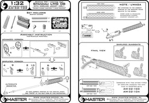 Master AM-32-102 German WWI Machine Gun Spandau LMG 08 with Cooling Jacker ver.1 1/32 – image 5