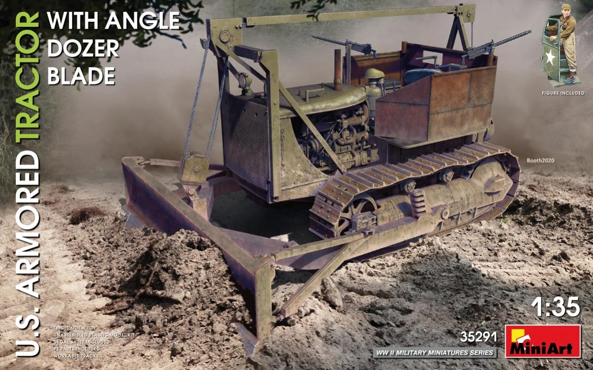 Miniart 35291 US ARMORED TRACTOR WITH ANGLE DOZER BLADE 1/35 – image 2
