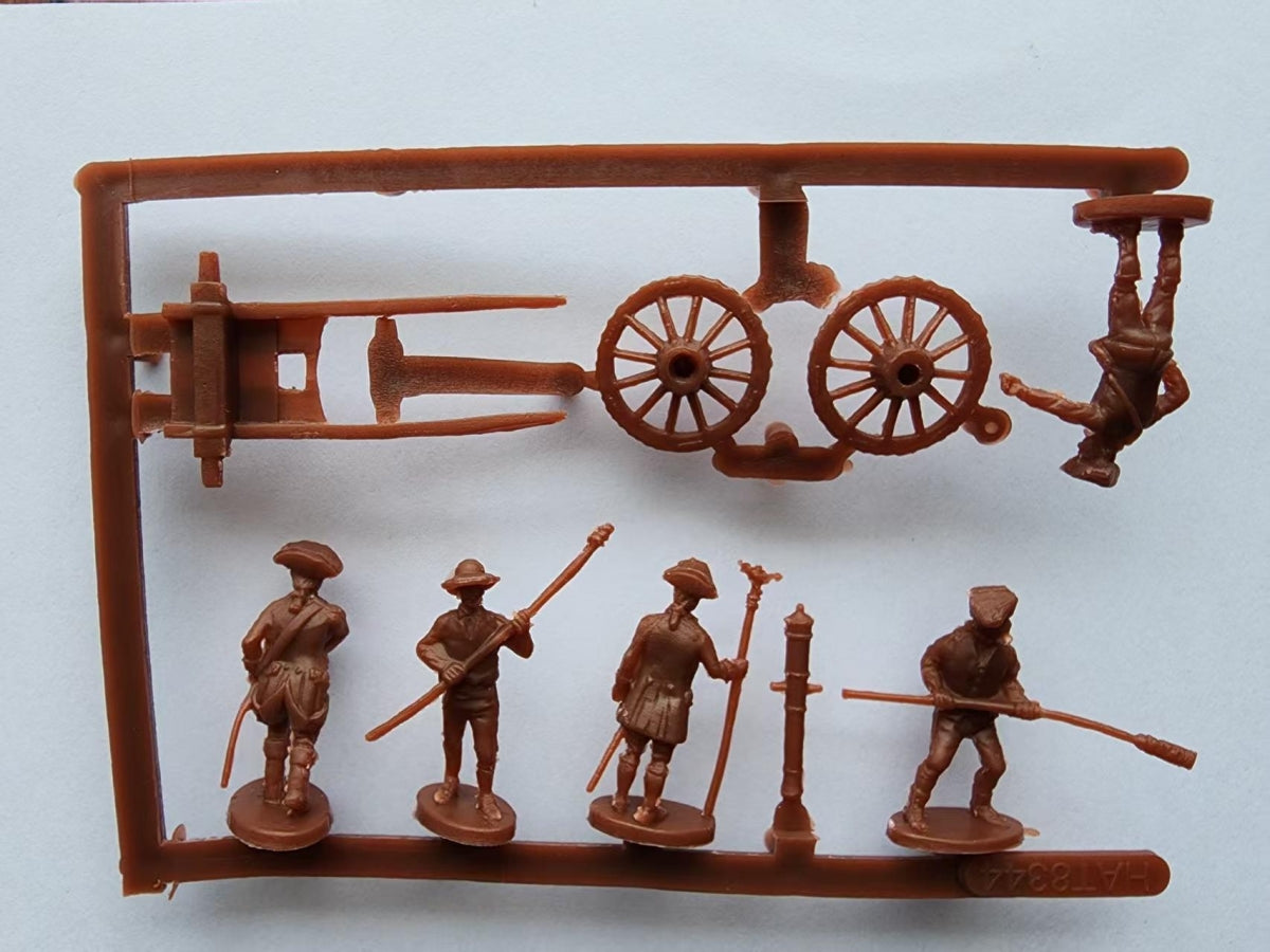 Hat 8344 American War of Independence - American Artillery (4 Cannons and Crew) 1/72