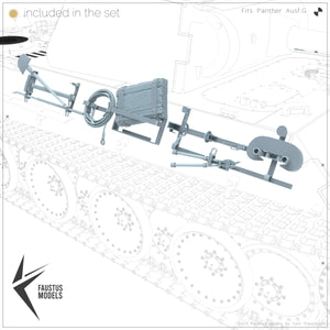 Faustus Models FM35021 Panther Tool Racks (Battle worn) 1/35