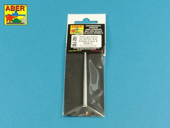 Aber 35L-251 7.5cm Gun Barrel for German Tank Pz.Kpfw. VI Ausf.B (For Revosys Model) 1/35 – zdjęcie 2