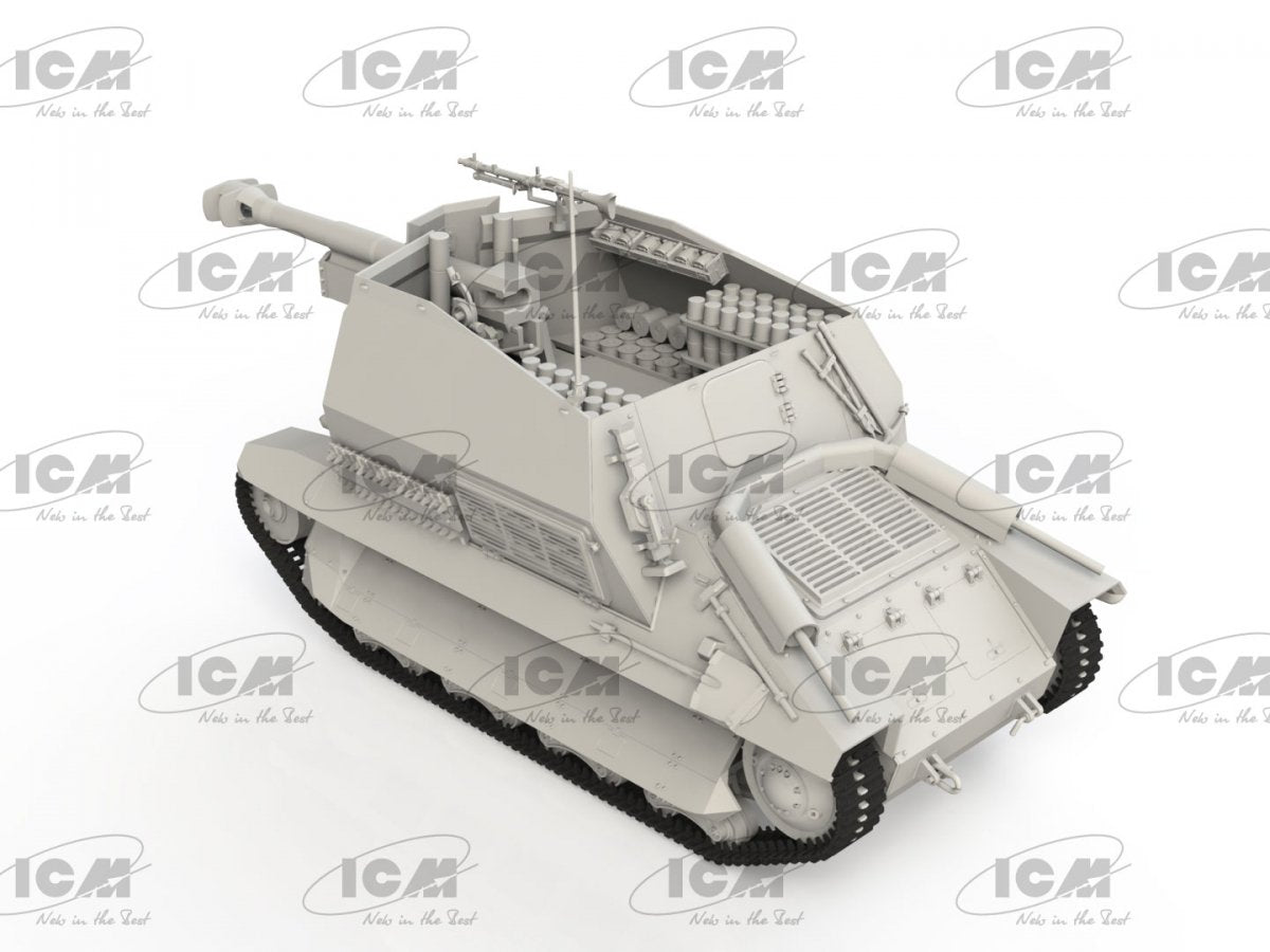 ICM 35340 10.5cm leFH 16(Sf) auf Geschutzwagen FCM36 (f) 1/35 – zdjęcie 3
