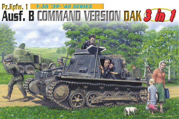 Dragon 6222 PzKpfw I Kleiner Panzerbefehlwagen I (Sd.Kfz. 265), 3 en 1 (1/35)