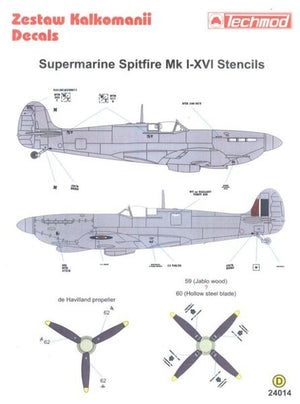 Techmod 24014 Spitfire Stencils 1/24 – image 2