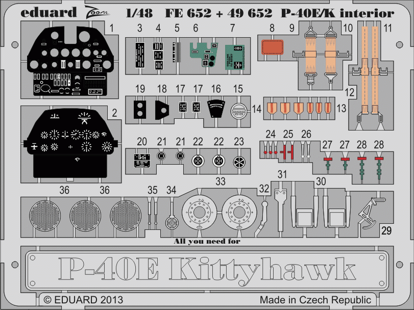 Eduard 49652 P-40E/K SA 1/48 ITALERI