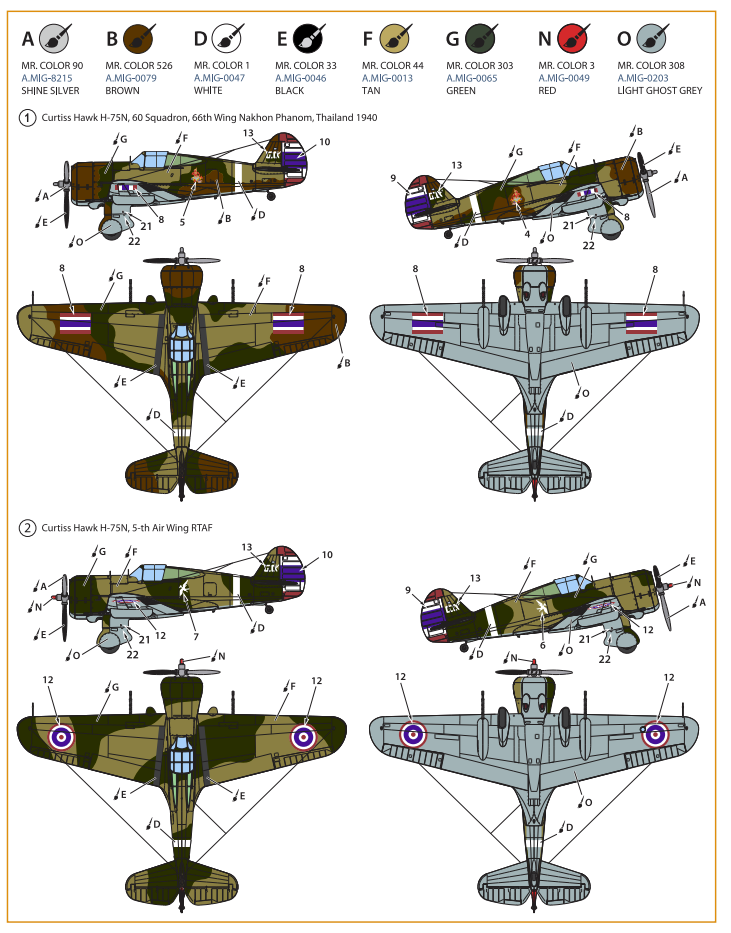 Clear Prop! CP72022 H-75N Hawk STARTER KIT 1/72 – immagine 7