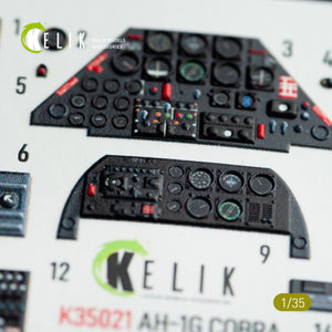 KELIK K35021 AH-1G COBRA INTERIOR 3D DECALS FOR ICM KIT 1/35 – immagine 4