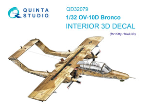 Quinta Studio QD32079 OV-10D 3D-Printed &amp;amp; coloured Interior on decal paper (KittyHawk) 1/32