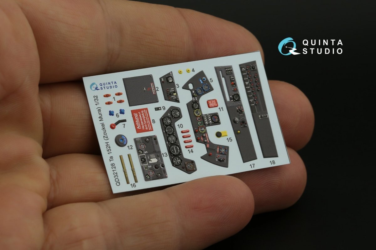 Quinta Studio QD32128 Ta 152H 3D-Printed &amp;amp; coloured Interior on decal paper (Zoukei-Mura) 1/32 – Bild 5