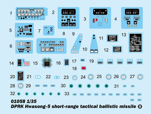 Trumpeter 01058 DPRK Hwasong 5 short-range tactical ballistic missile 1/35 – immagine 20