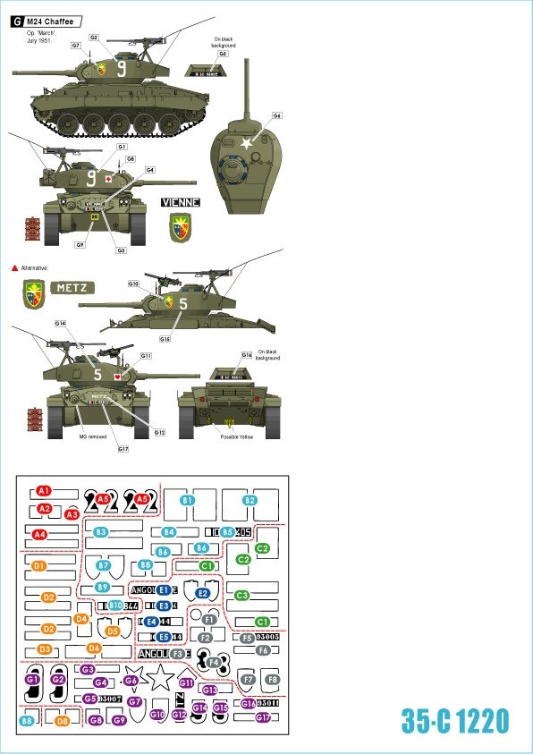 Star Decals 35-C1220 Indochine # 5. 1er Regiment de Chasseurs 1/35 – immagine 2