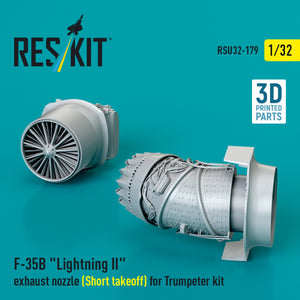 RESKIT RSU32-0179 Tuyère d&amp;#39;échappement F-35B « Lightning II » (décollage court) pour maquette Trumpeter (impression 3D) 1/32 – image 2