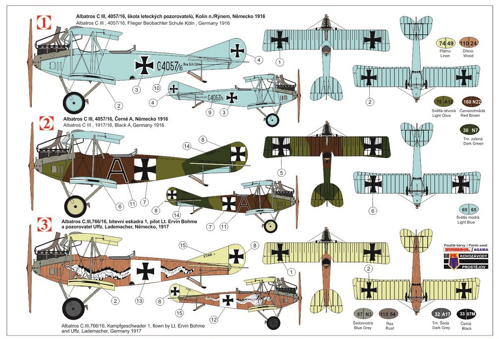 Kovozavody Prostejov KPM0149 Albatros C.III Germany 1/72 – Bild 2