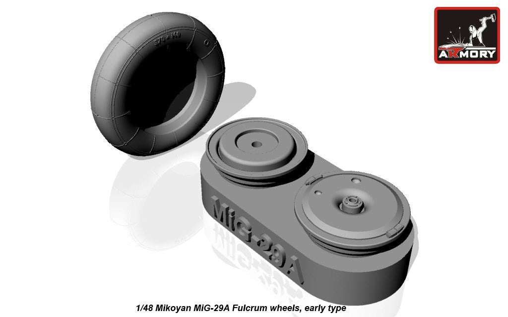 Armory Models AW48022 Mikoyan MiG-29A/B/UB Fulcrum wheels, early 1/48 – Bild 5