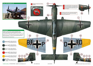 Exito ED48004 DECALS Luftwaffe Ground Attackers vol.1 - Ju 87 D-3, Hs 129, Fw 190F-8 1/48 – imagen 6