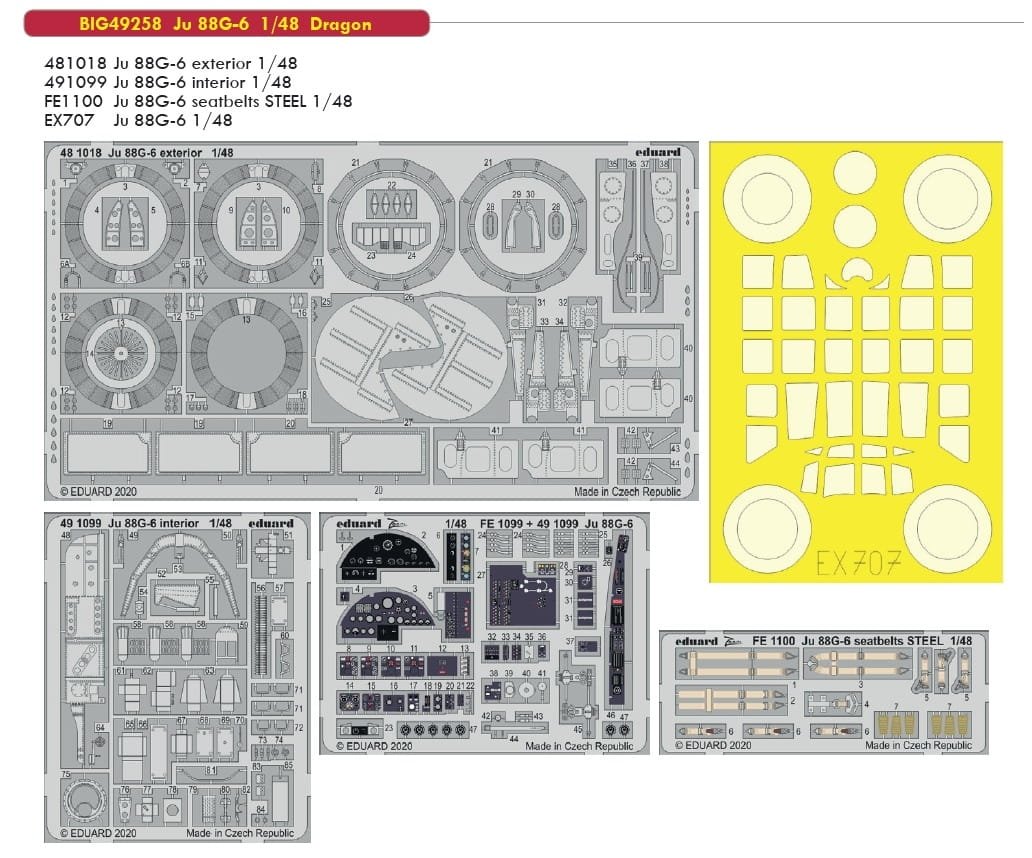 Maquette Eduard BIG49258 Ju 88G-6 au 1/48 pour Dragon – image 2