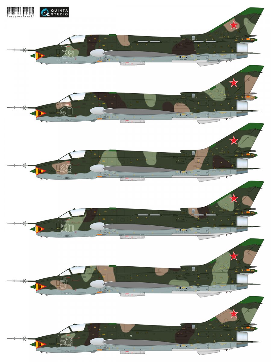 Quinta Studio MMD48005 Decal Su-17M4 (Afgan war series) 1/48 – immagine 4
