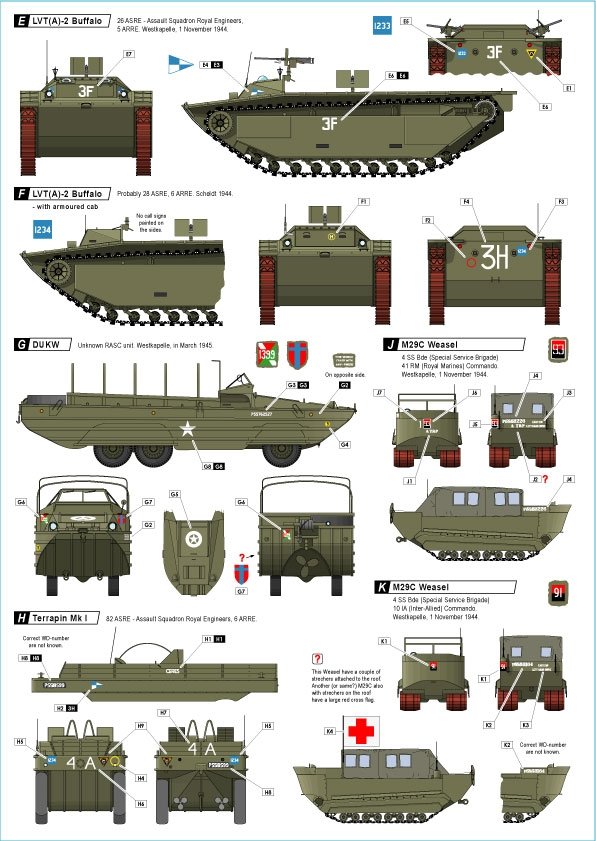 Star Decals 72-A1047 Walcheren Landings. British tanks and amphibians in Holland 1944-45 1/72 – Bild 2