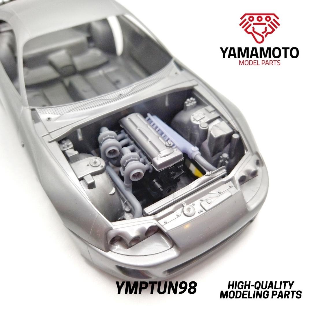 Yamamoto YMPTUN98 2JZ Twin Turbo Kit for Tamiya 24123 1/24 – immagine 3