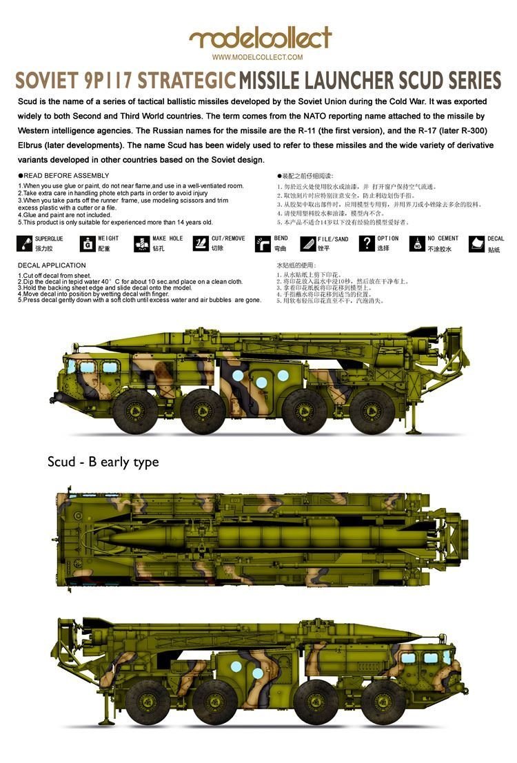Modelcollect UA72185 Soviet 9P117 Strategic missile launcher (SCUD C) 1/72 – immagine 2