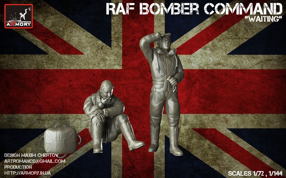 Armory Models F7224c Équipage de la RAF en tenue de haute altitude pendant la Seconde Guerre mondiale – « En attente… » 1/72