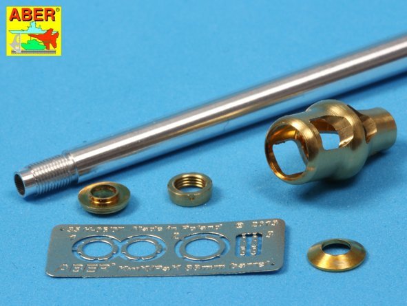 Aber 35L-067N 88 mm Pak 43/3 L/71 Barrel for German Tank Destroyer Jagdpanther Ausf.G1 early 1/35