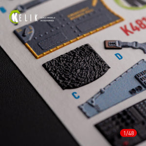 KELIK K48106 UH-1D &amp;quot;Huey&amp;quot; - interior 3D decals for Zimi Model/KittyHawk kit 1/48 – immagine 4