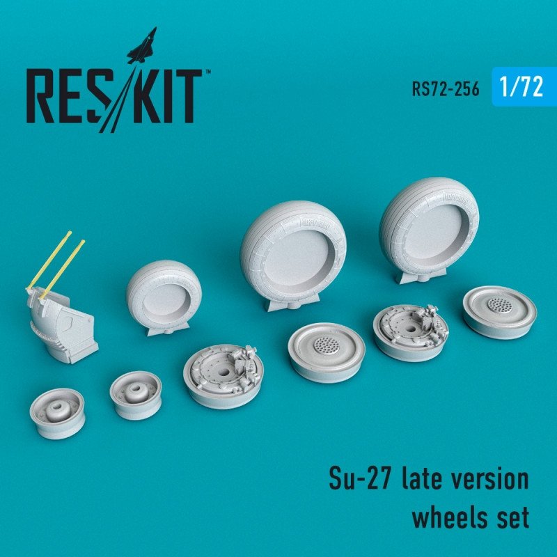 RESKIT RS72-0256 Jeu de roues Su-27 version tardive 1/72