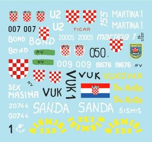 Star Decals 35-C1237 Domovinski Rat / Guerre de la Patrie 1991-95. T-55A. 1992-93 1/35 – image 3